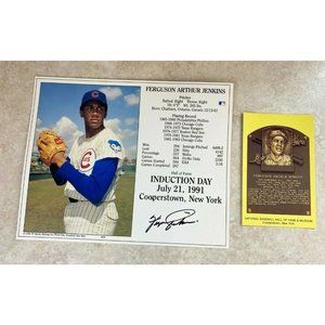 Ferguson Arthur Jenkins 1991 Tv Sports Photo And Baseball Hall Of Fame Postcard